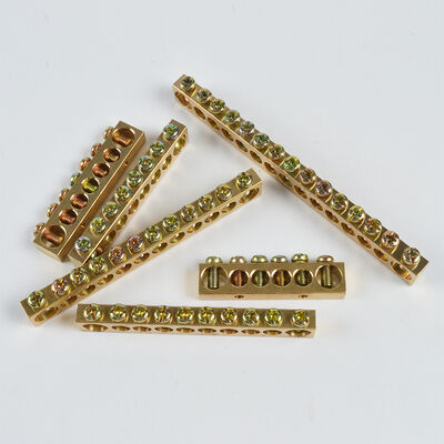 Custom and Standard Copper Earth bar Neutral Terminal Blocks with Screws