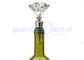 4-1/4" Custom Metal Hardware , Polished Chrome Zinc Alloy Diamond Wine Stopper