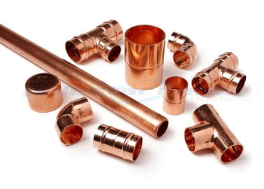 3 Way Cross Coupling Straight Tap Connector , 1/4 Inch Copper End Feed Fittings